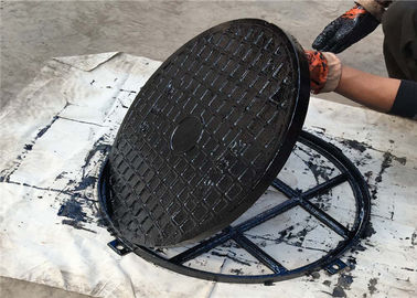 Inspection Circular Drain Grate Ductile Cast Iron Material Light Weight